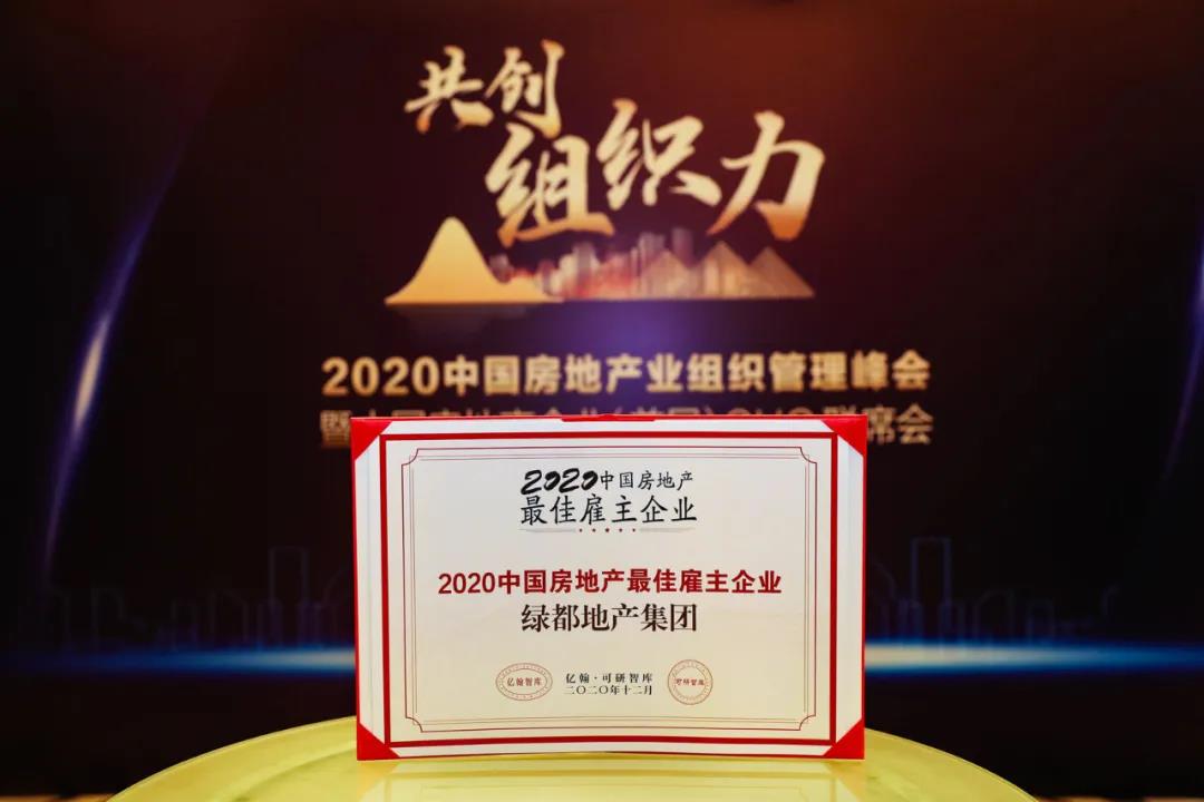 重磅！德赢地产连任“2020中国房地产最佳雇主企业”